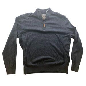 St John's Bay Mens Sweater Size XXL Pullover Half-Zip Soft Knit Gray Casual